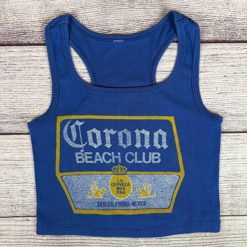 Vintage 1980s Corona Beach Club Crop Tank Top